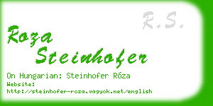roza steinhofer business card